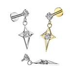 Star Cross Flatback Stud