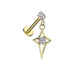 Star Cross Flatback Stud