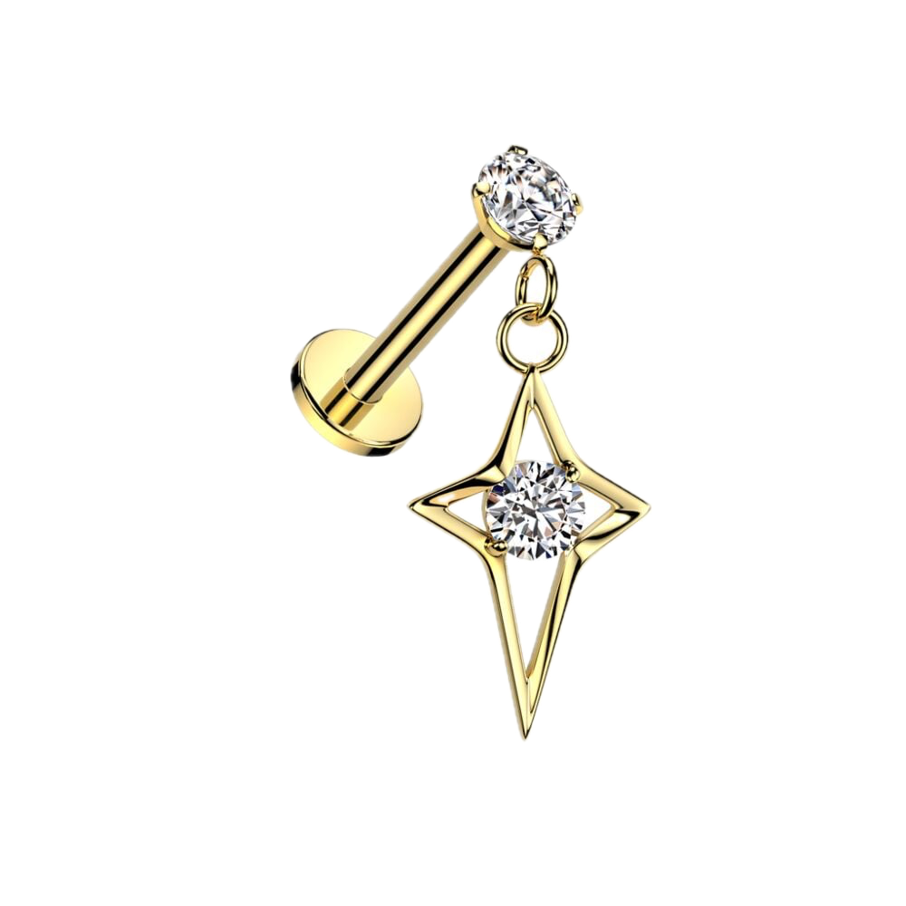Star Cross Flatback Stud