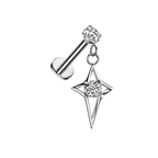 Star Cross Flatback Stud