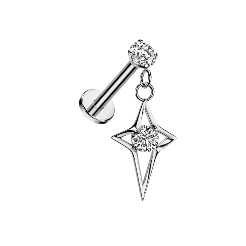Star Cross Flatback Stud