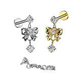 Ribbon Drop Flatback Stud