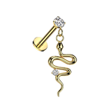 Snake Charm Flatback Stud