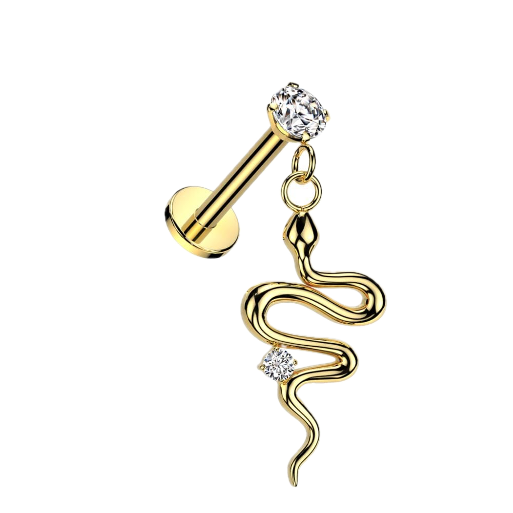 Snake Charm Flatback Stud