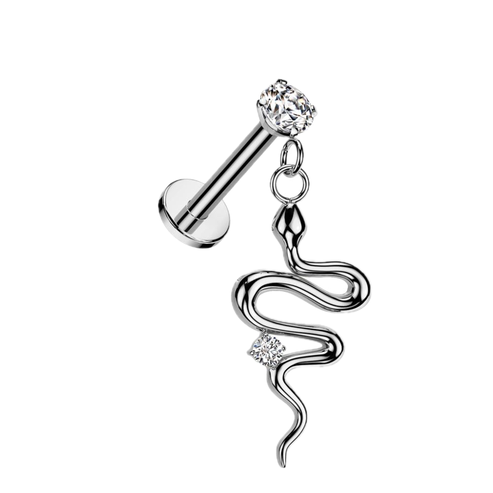 Snake Charm Flatback Stud