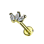 Triple Spark Flatback Stud