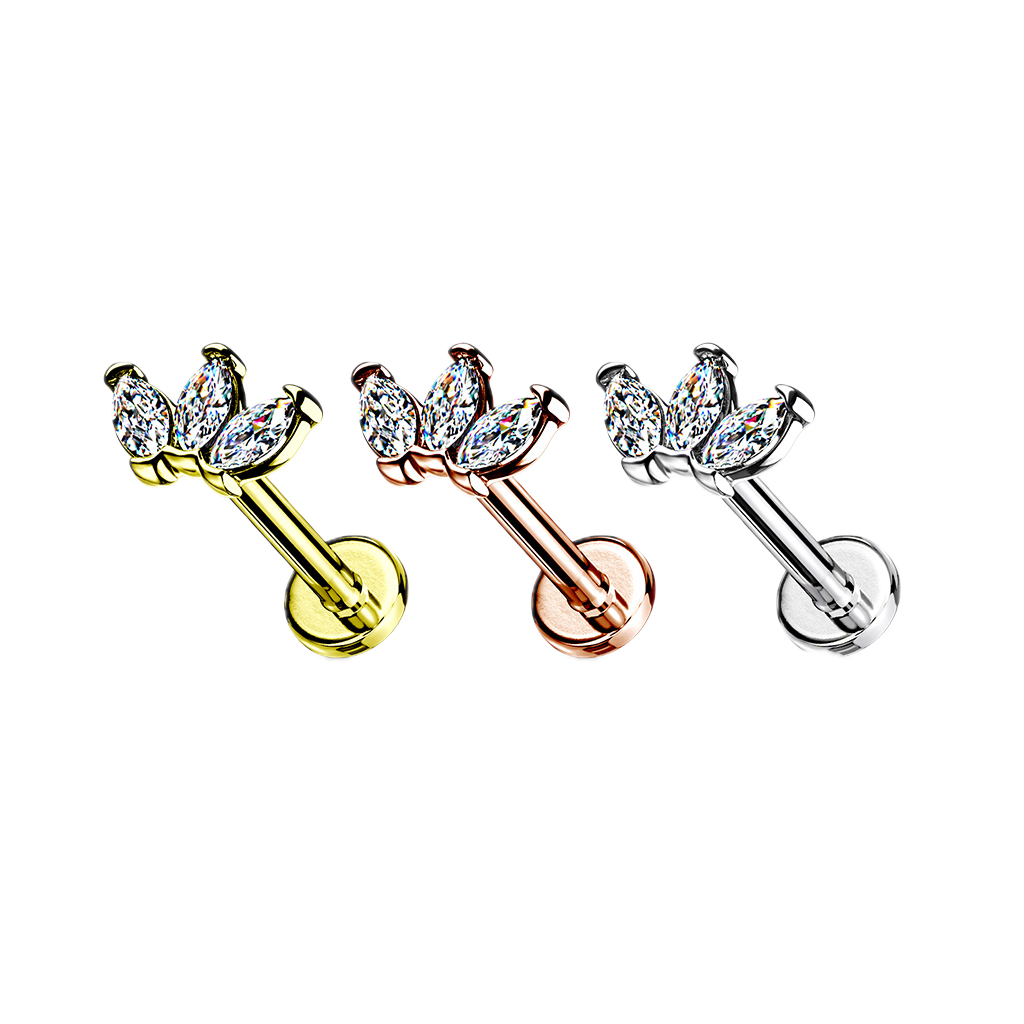 Triple Spark Flatback Stud