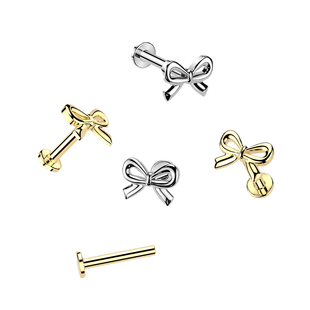 Ribbon Curl Flatback Stud