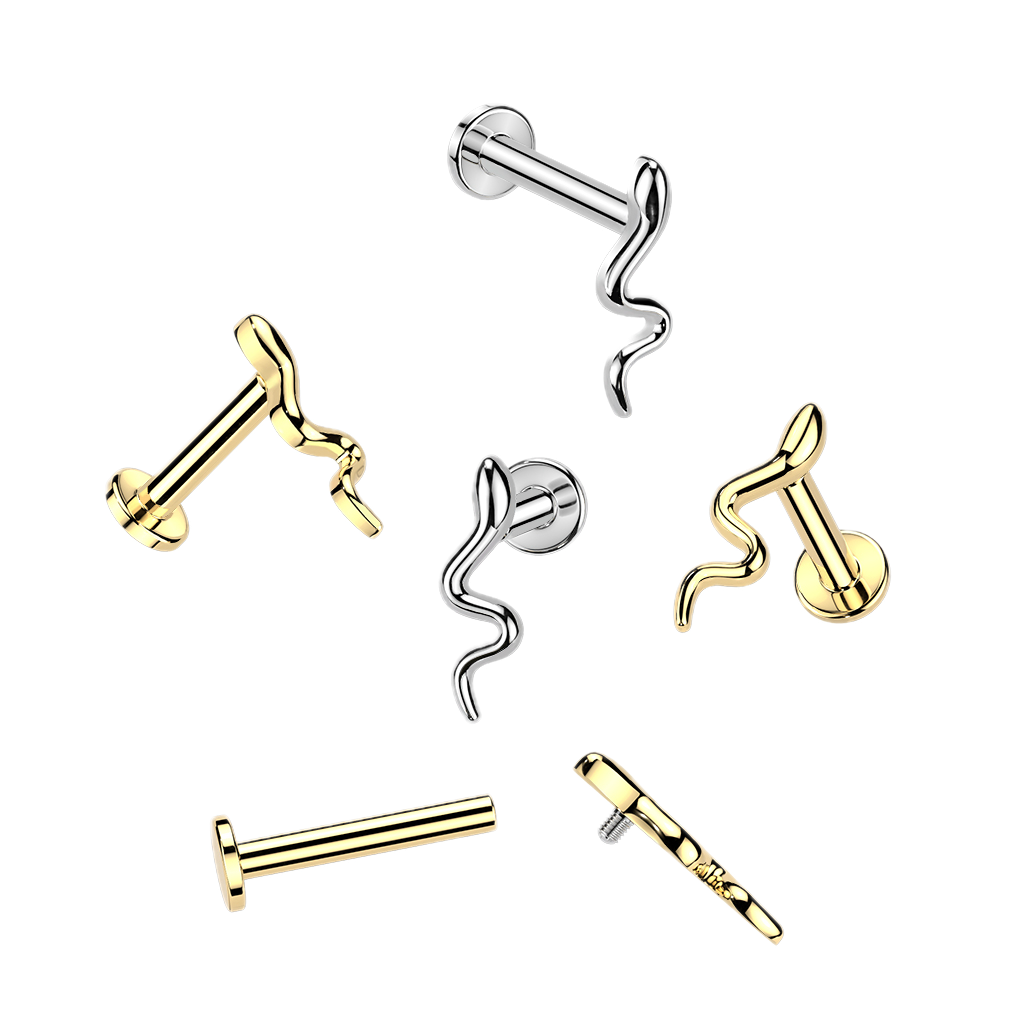 Slinky Snake Flatback Stud