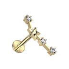 Golden Starsign Flatback Stud