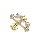 Golden Starsign Flatback Stud