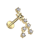 Golden Starsign Flatback Stud