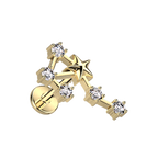 Golden Starsign Flatback Stud