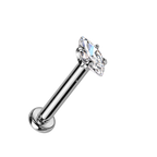Petite Marquise Flatback Stud