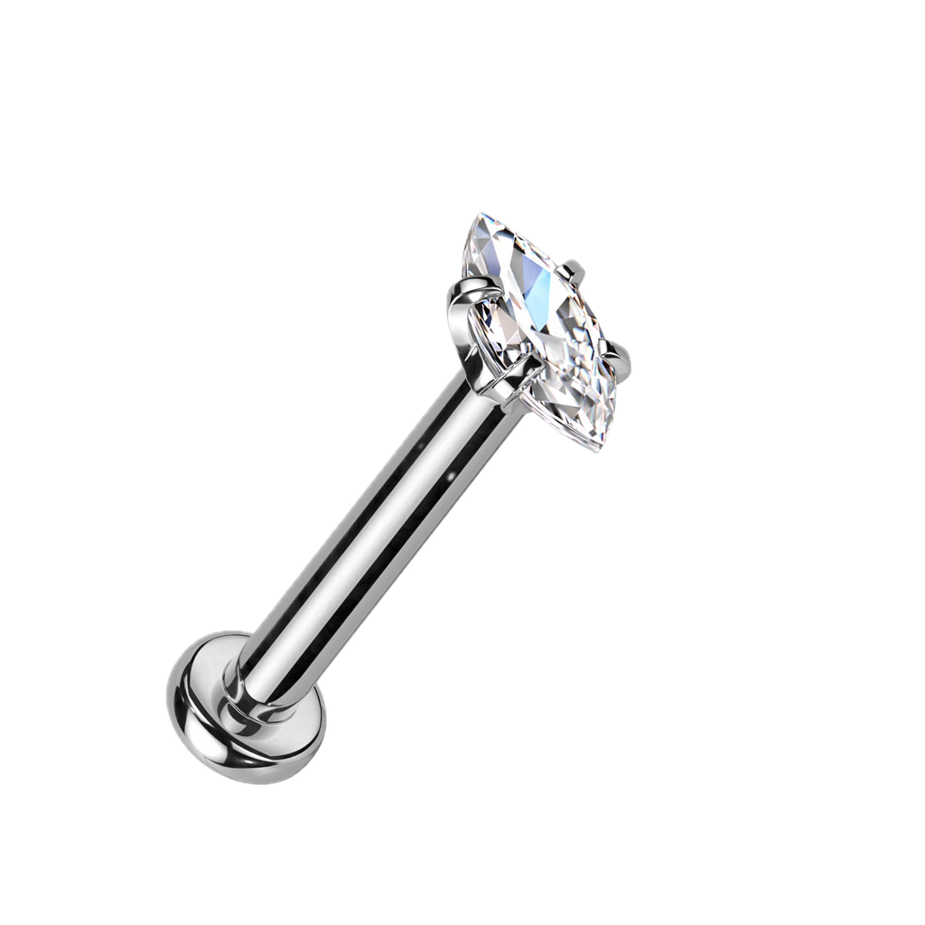 Petite Marquise Flatback Stud