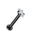 Petite Marquise Flatback Stud