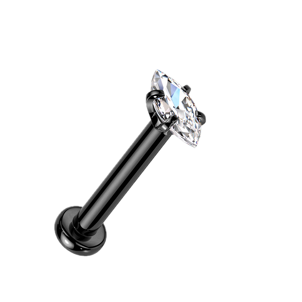 Petite Marquise Flatback Stud