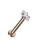 Petite Marquise Flatback Stud