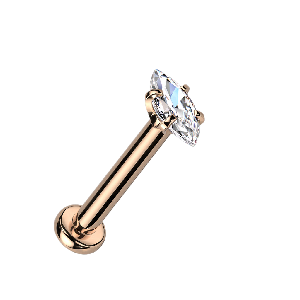 Petite Marquise Flatback Stud