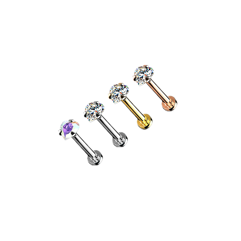 Tiny Heart Flatback Stud