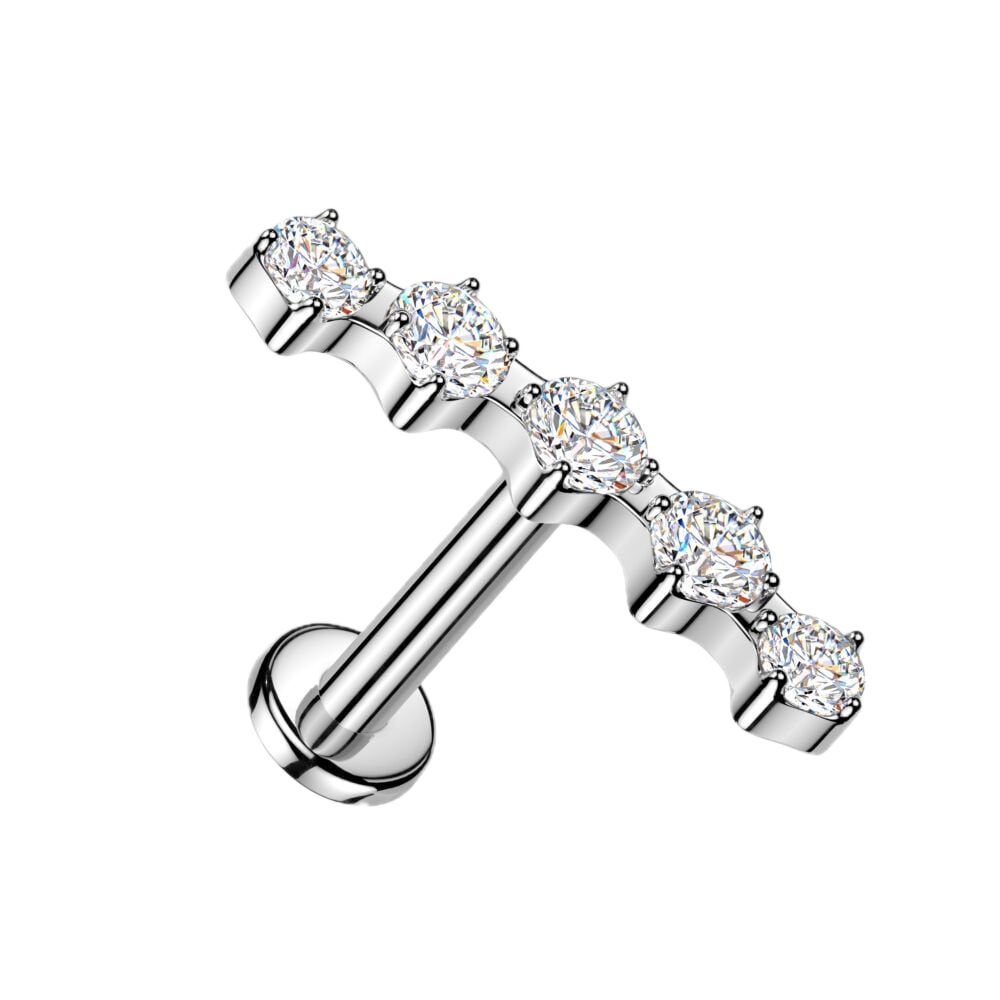 Curved Sparkle Flatback Stud
