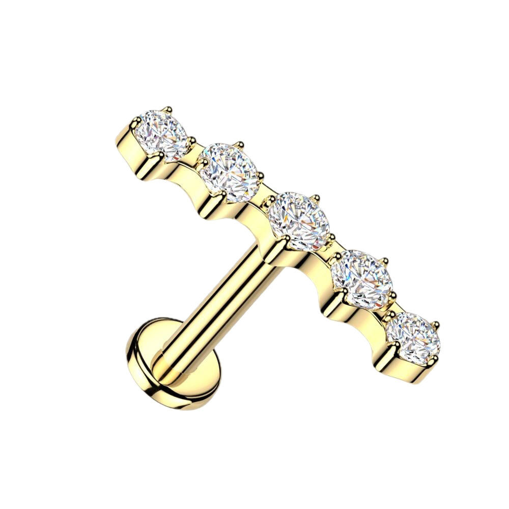 Curved Sparkle Flatback Stud