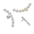 Seven Star Curve Flatback Stud