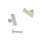 Sparkle Bar Flatback Stud