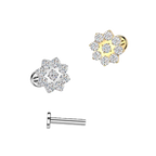 Flower Sparkle Flatback Stud