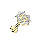 Flower Sparkle Flatback Stud