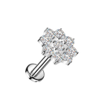 Flower Sparkle Flatback Stud