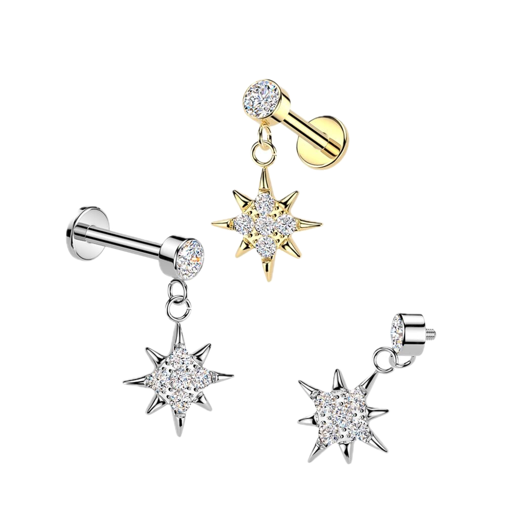 Starburst Charm Flatback Stud