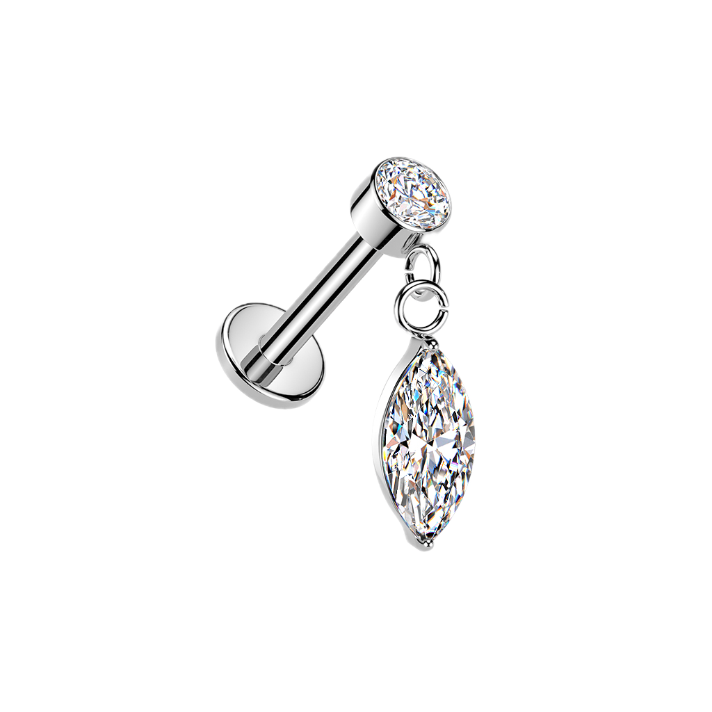 Marquise Drop Flatback Stud