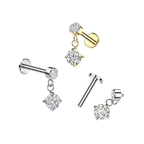 Circle Drop Flatback Stud
