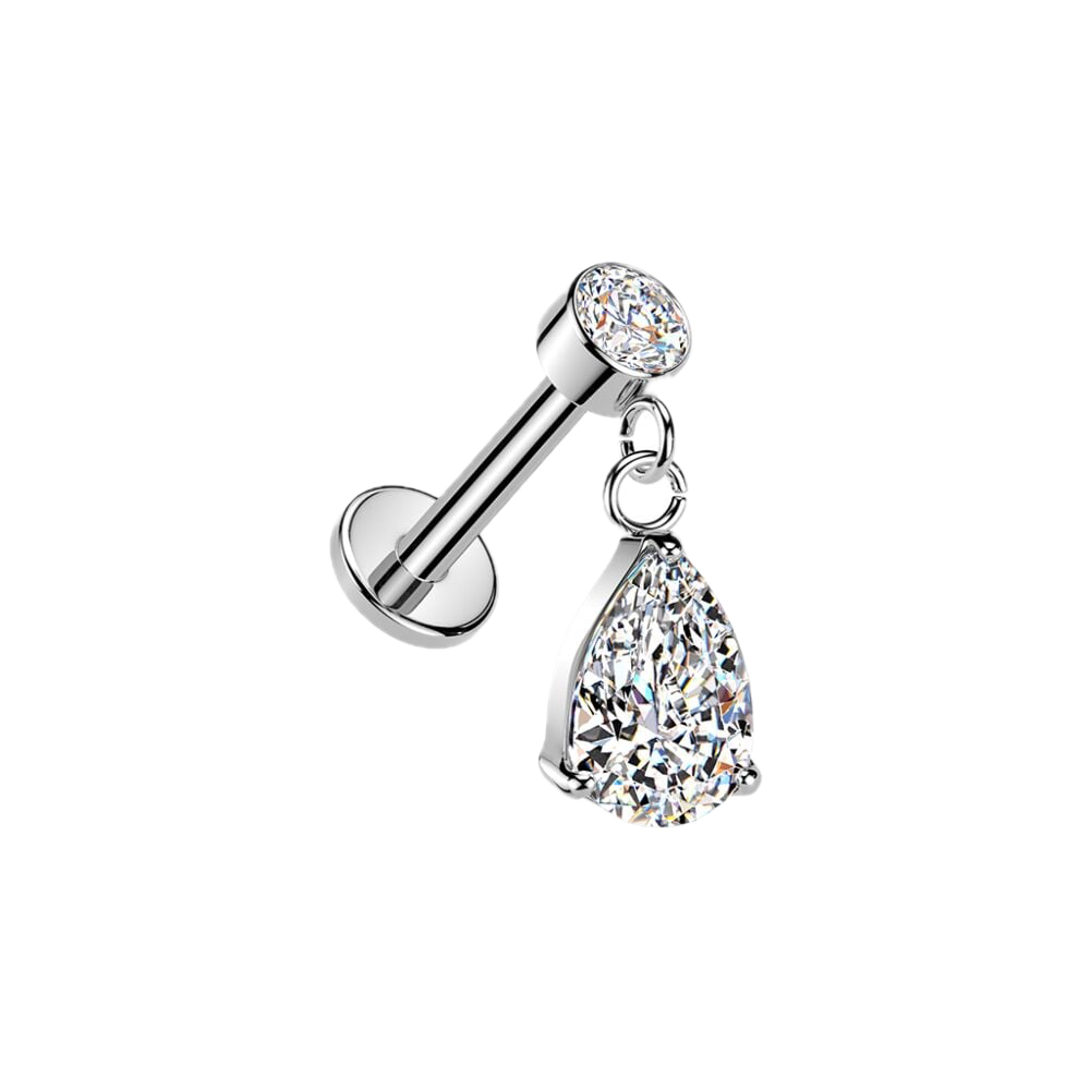 Pear Drop Flatback Stud