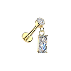 Sparkle Rectangle Flatback Stud