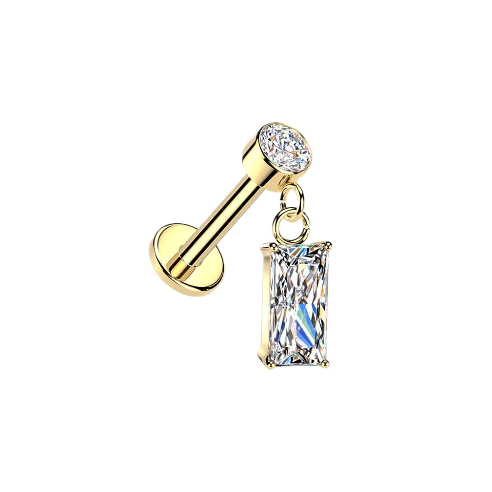 Sparkle Rectangle Flatback Stud