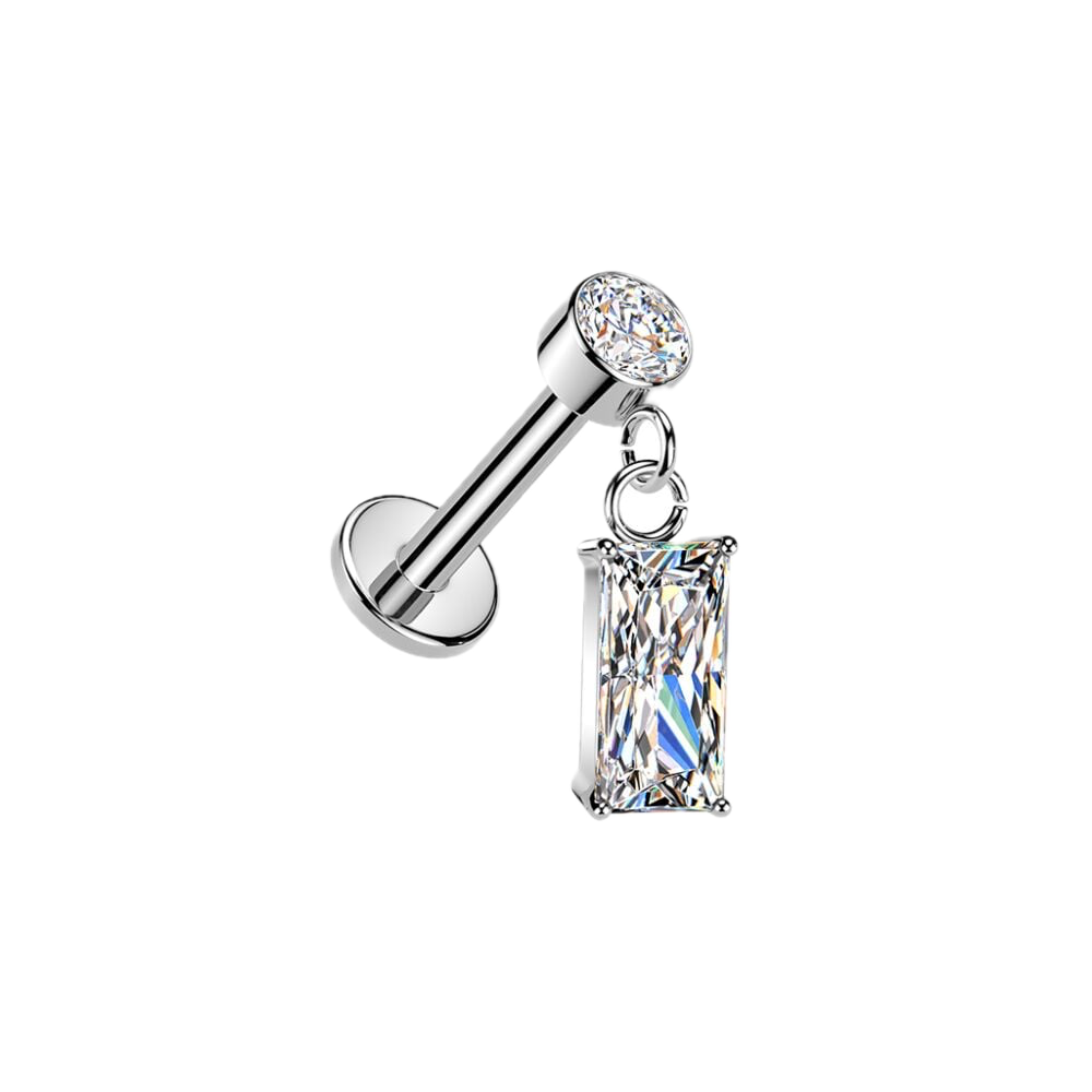 Sparkle Rectangle Flatback Stud