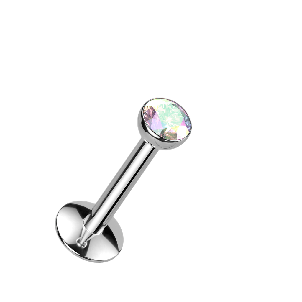 Bezel Glow Titanium Flatback Stud