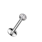 Bezel Glow Titanium Flatback Stud