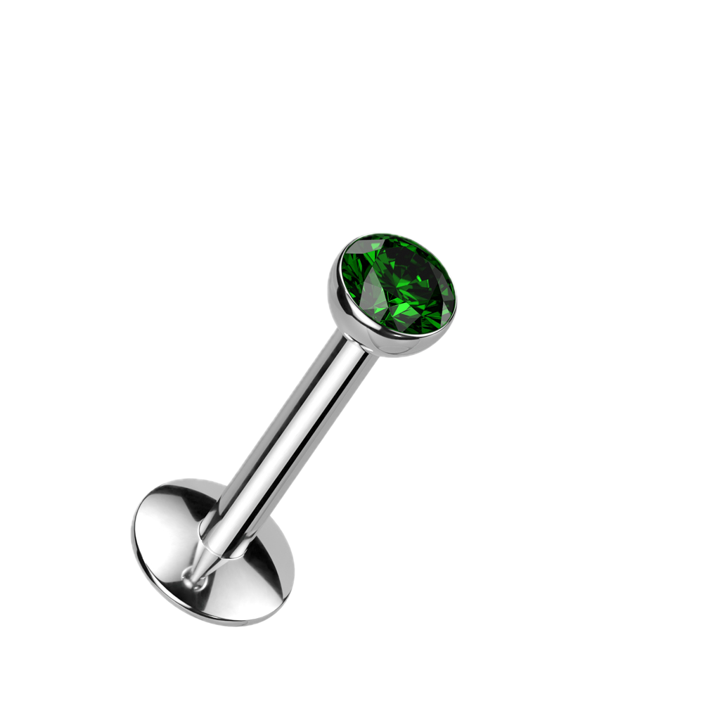 Bezel Glow Titanium Flatback Stud