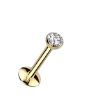 Bezel Glow Titanium Flatback Stud