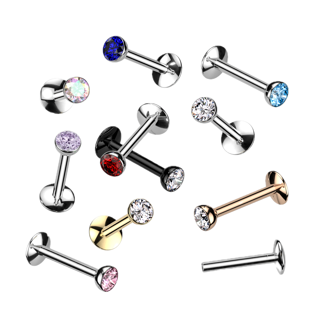 Bezel Glow Titanium Flatback Stud