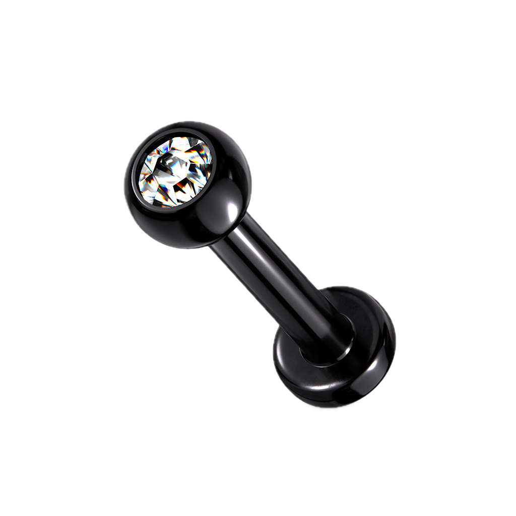 Shiny Jewel Titanium Flatback Stud