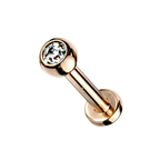 Shiny Jewel Titanium Flatback Stud
