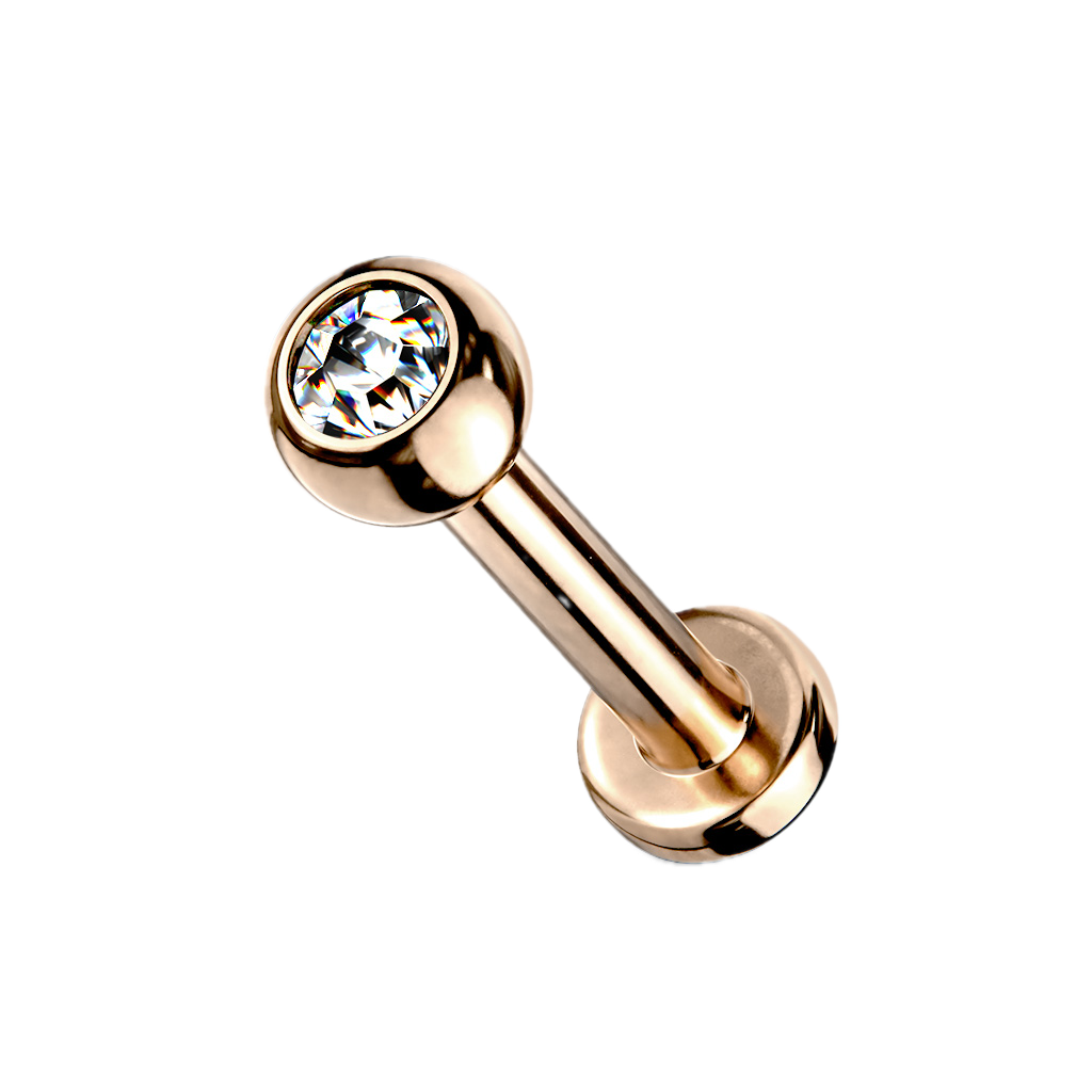 Shiny Jewel Titanium Flatback Stud