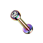 Shiny Jewel Titanium Flatback Stud