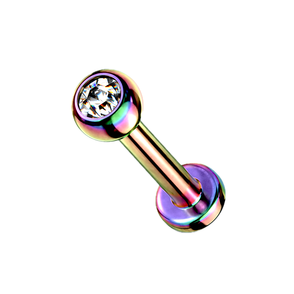 Shiny Jewel Titanium Flatback Stud
