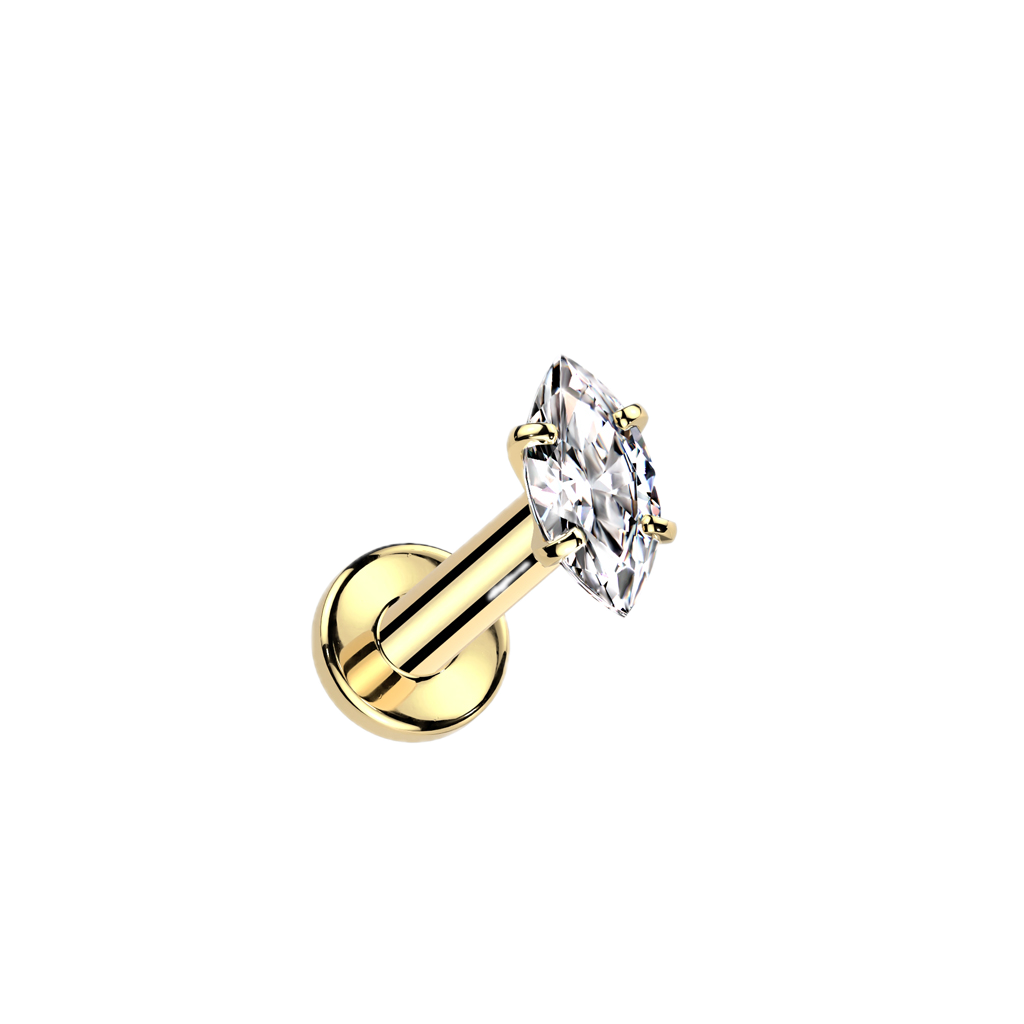 Little Marquise Titanium Flatback Stud