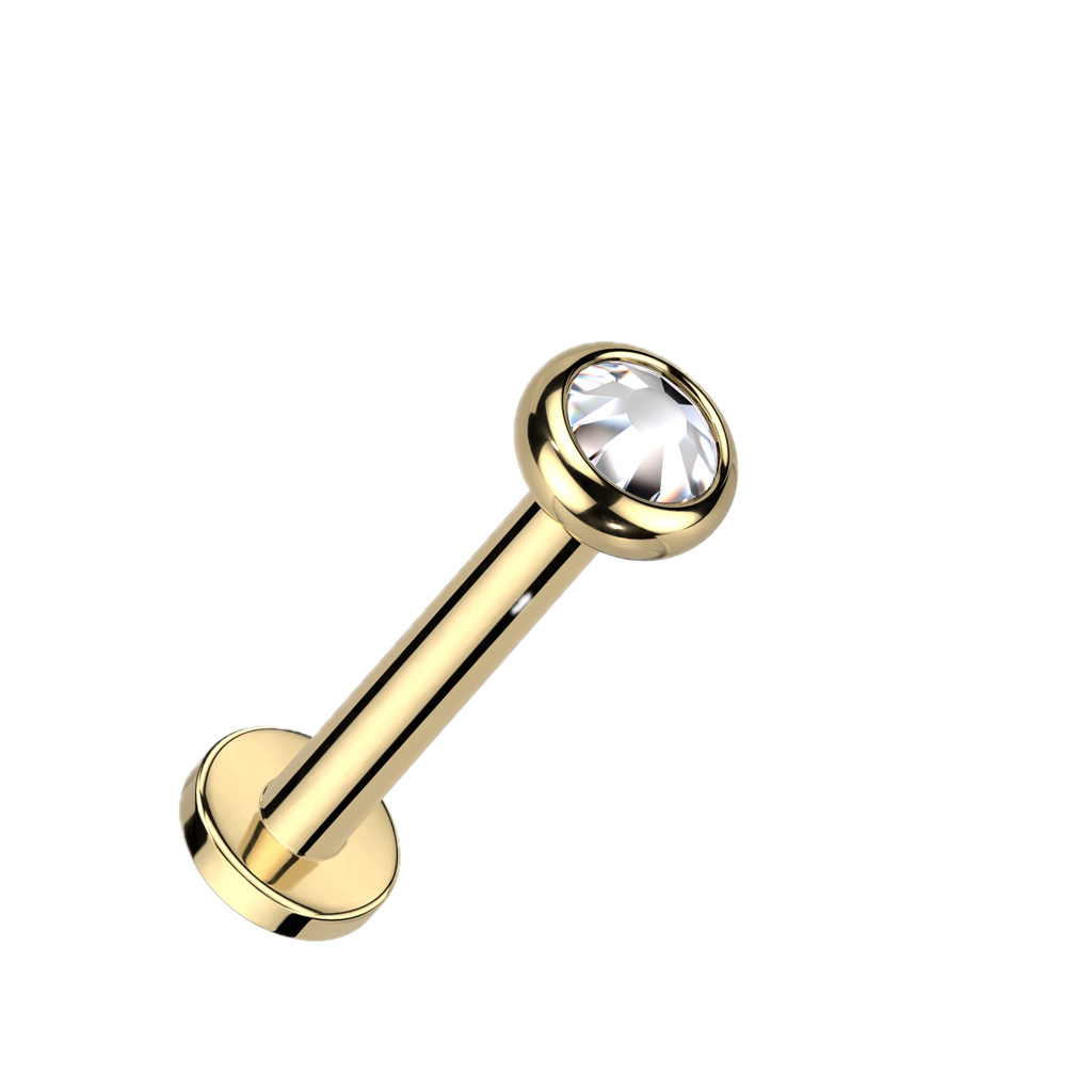 Gem Circle Titanium Flatback Stud